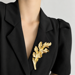 Broche feuille sauvage - Vignette | Brochiva