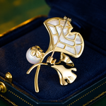 Broche feuilles de ginkgo - Vignette | Brochiva