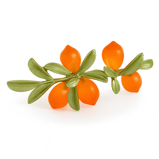 Broche fleur d'oranger, alliage métallique