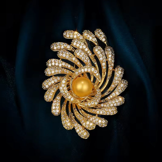 Broche fleur galactique, vue complémentaire