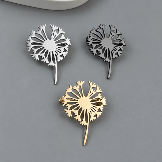 Broche fleur pissenlit, vue complémentaire