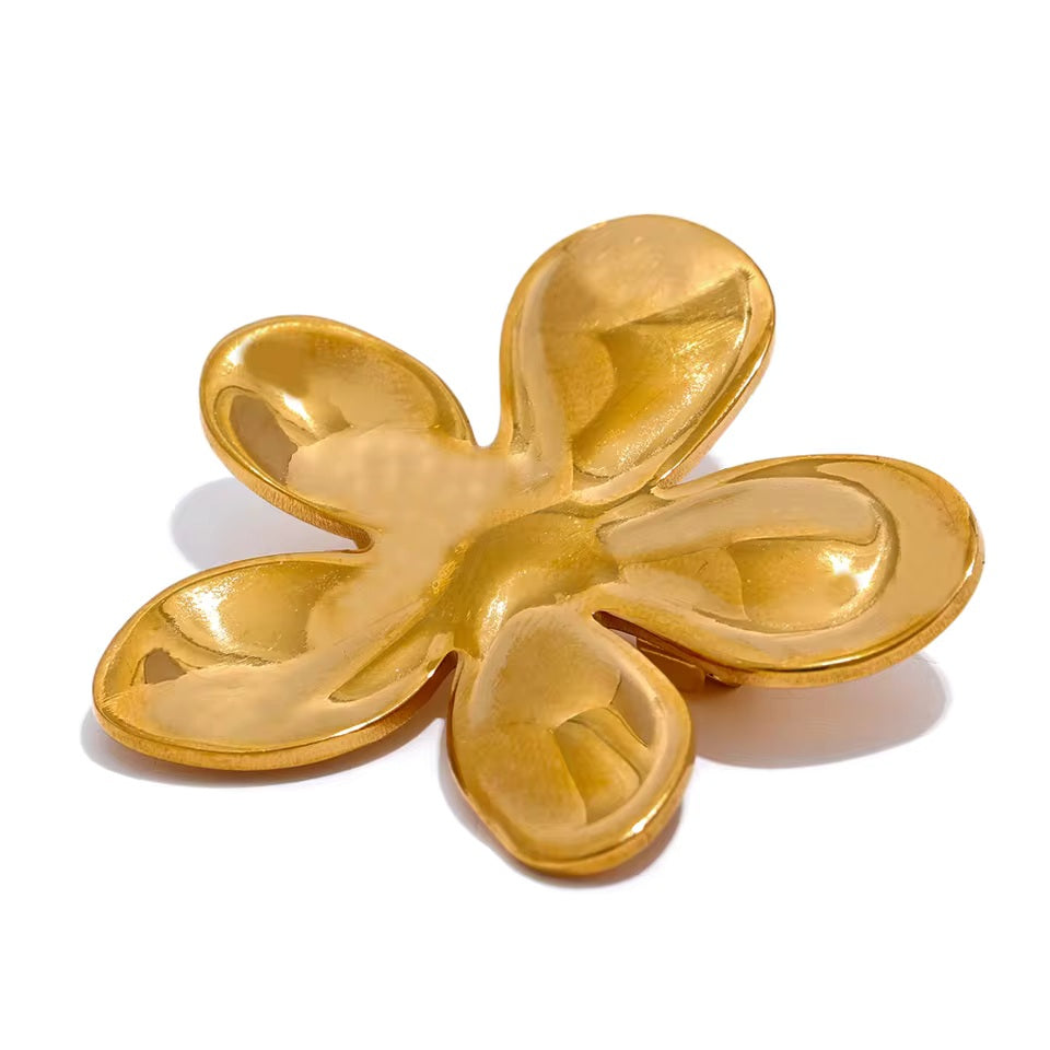 Broche floréa, alliage métallique