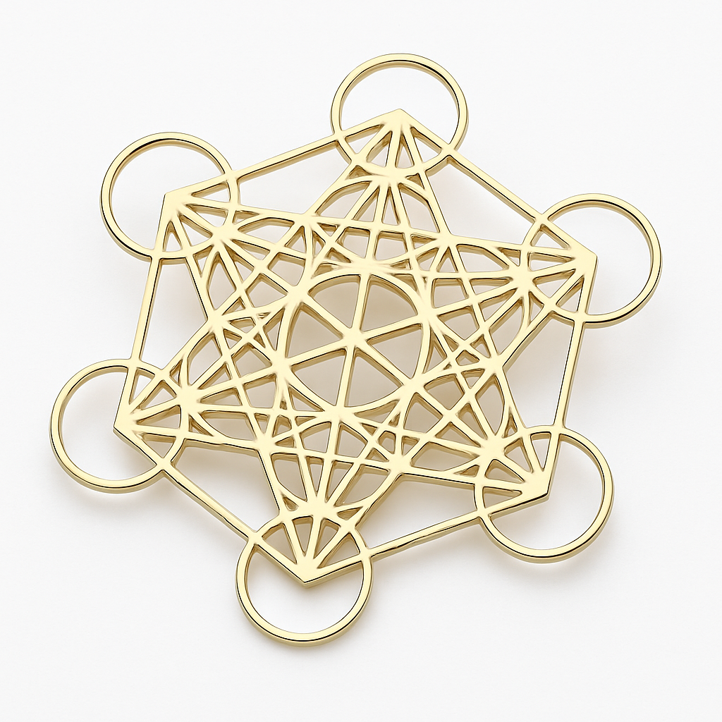 Broche géométrie divine, acier inoxydable