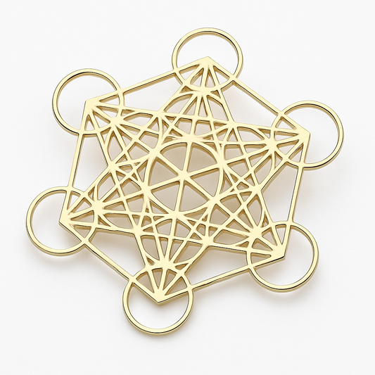 Broche géométrie divine, acier inoxydable