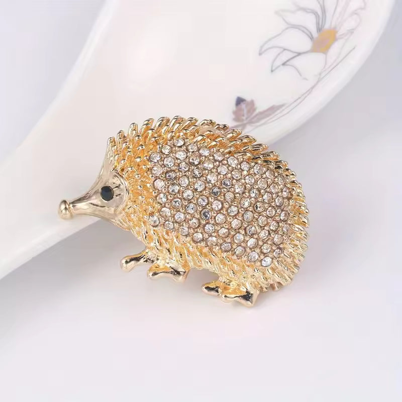 Broche hérisson strass, vue complémentaire