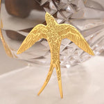 Broche hirondelle gravée - Vignette | Brochiva