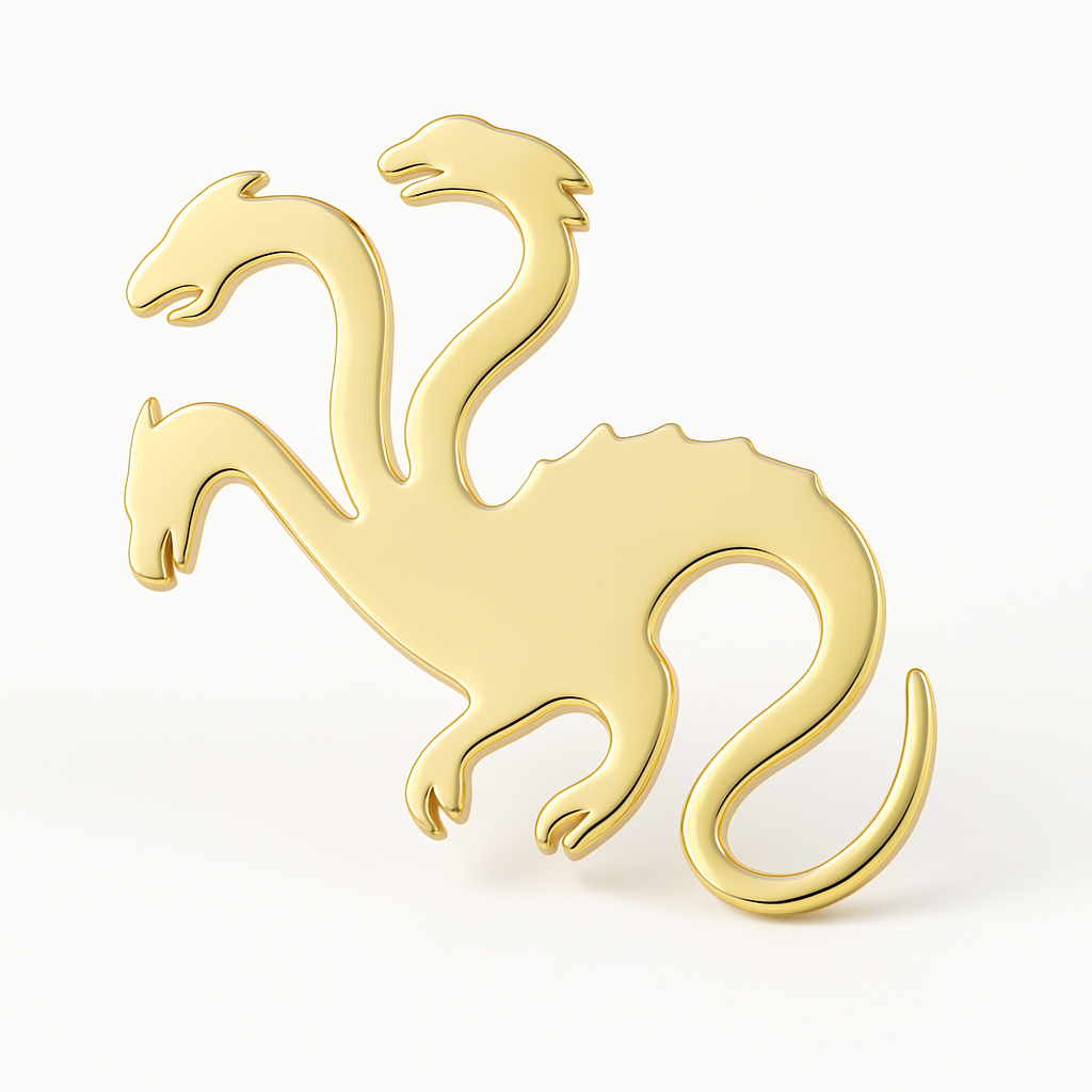 Broche hydre, acier inoxydable