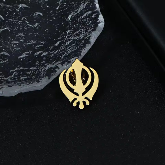 Broche khanda, vue complémentaire