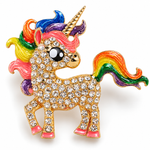 Broche licorne flamboyante - Vignette | Brochiva