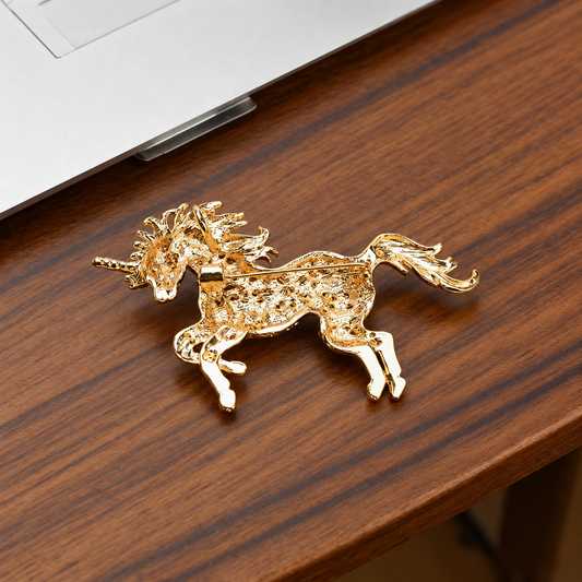 Broche licorne scintillante