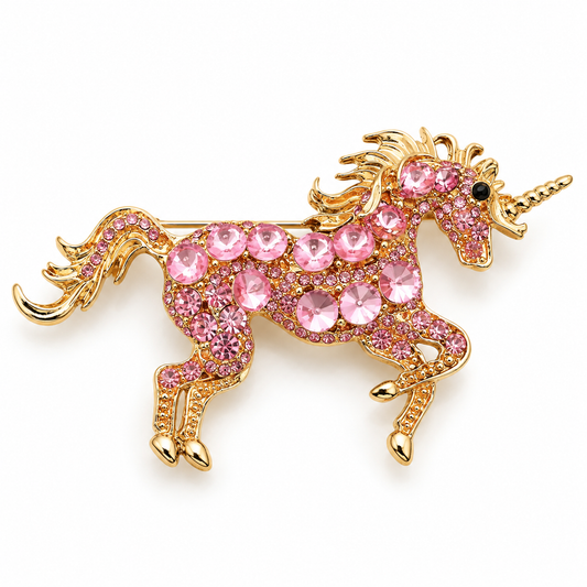 Broche licorne scintillante