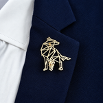 Broche loup ajouré - Vignette | Brochiva