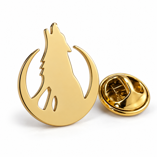 Broche loup, acier inoxydable