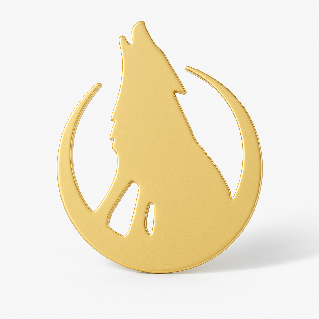 Broche loup, acier inoxydable