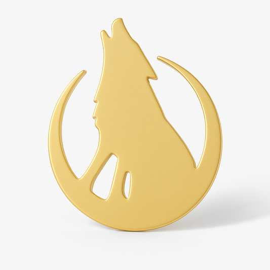 Broche loup, acier inoxydable