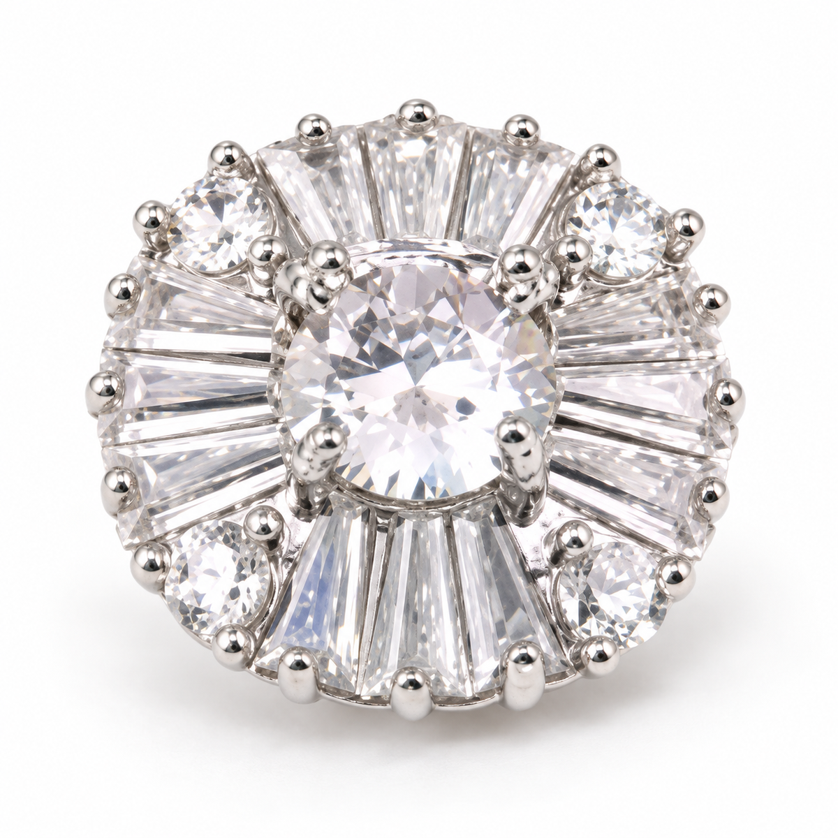 Broche magnétique fleur cristal, modèle style 4