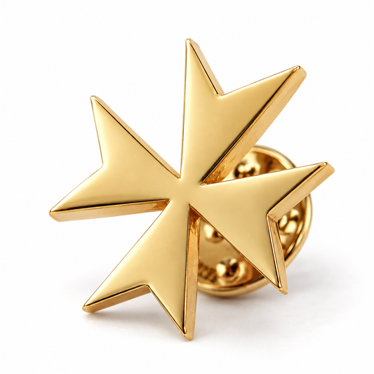 Broche malte, acier inoxydable