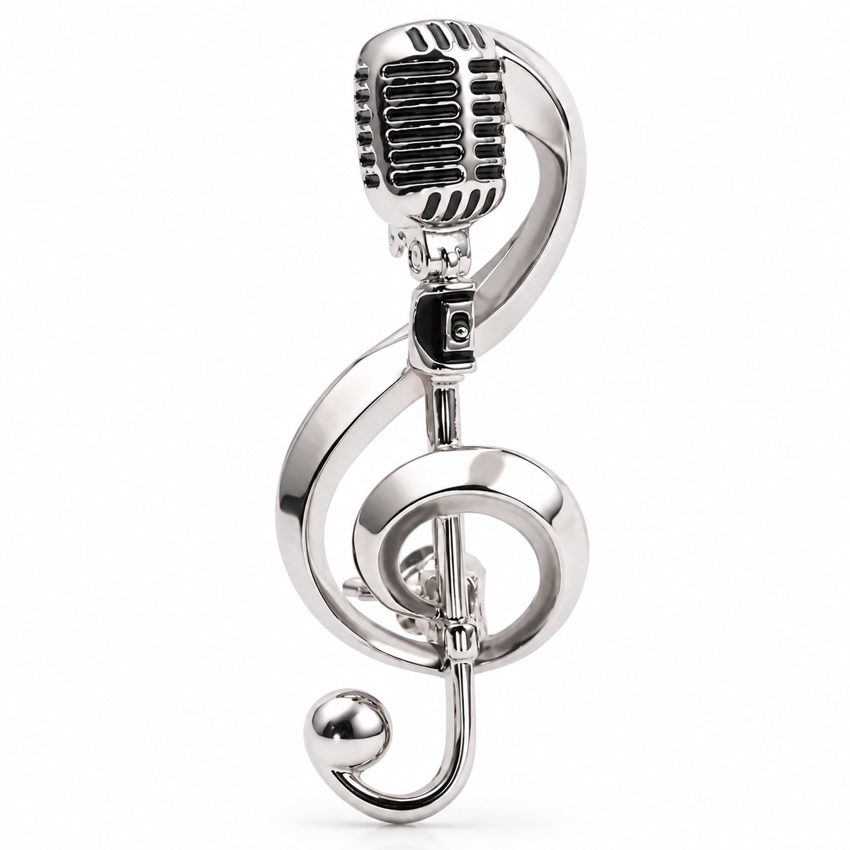 Broche mélodie, couleur argenté