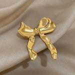 Broche nœud papillon doré - Vignette | Brochiva