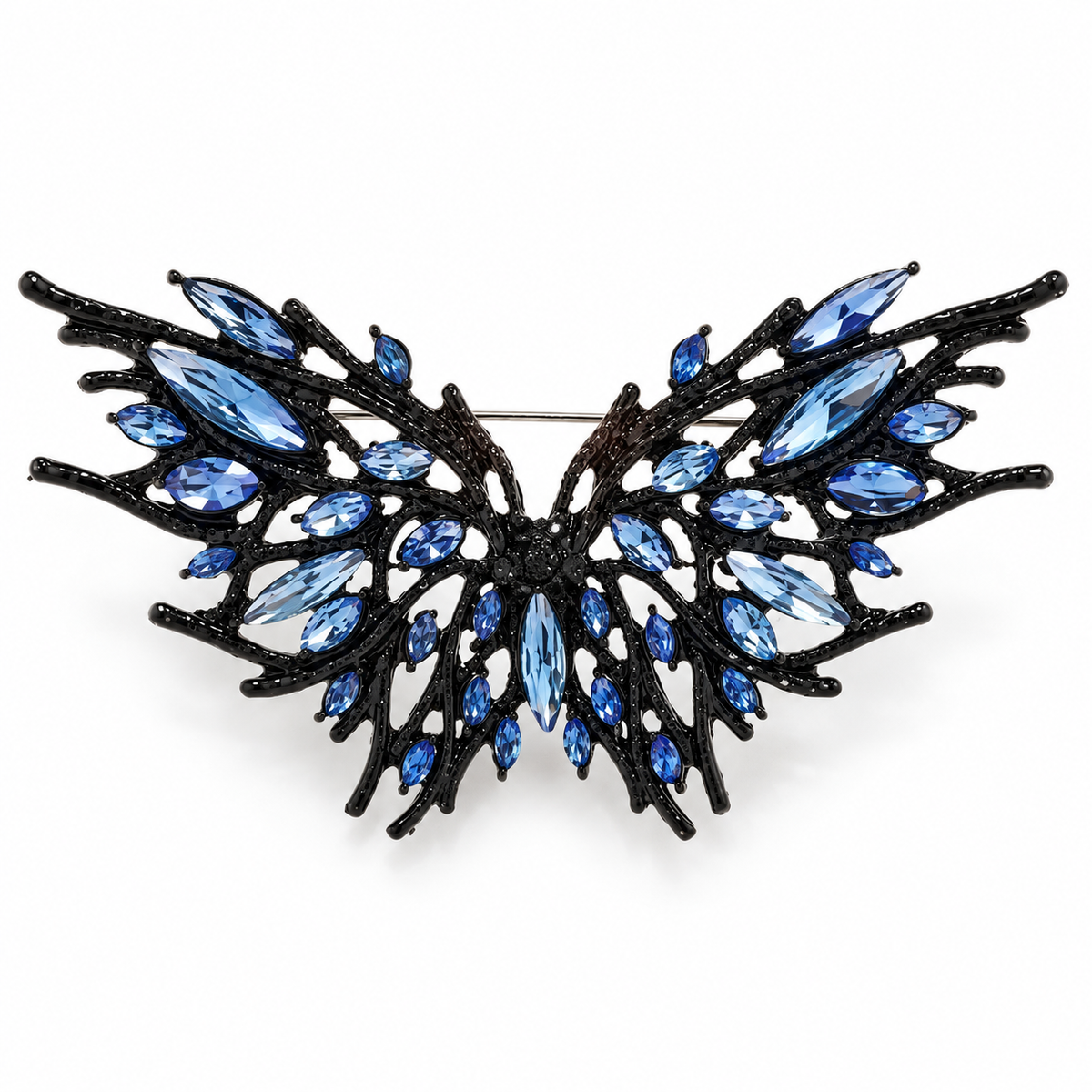 Broche papillon crépusculaire, alliage métallique