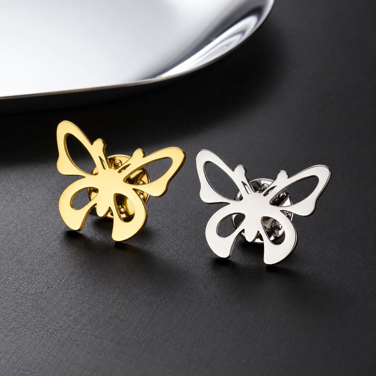 Broche papillon, vue complémentaire