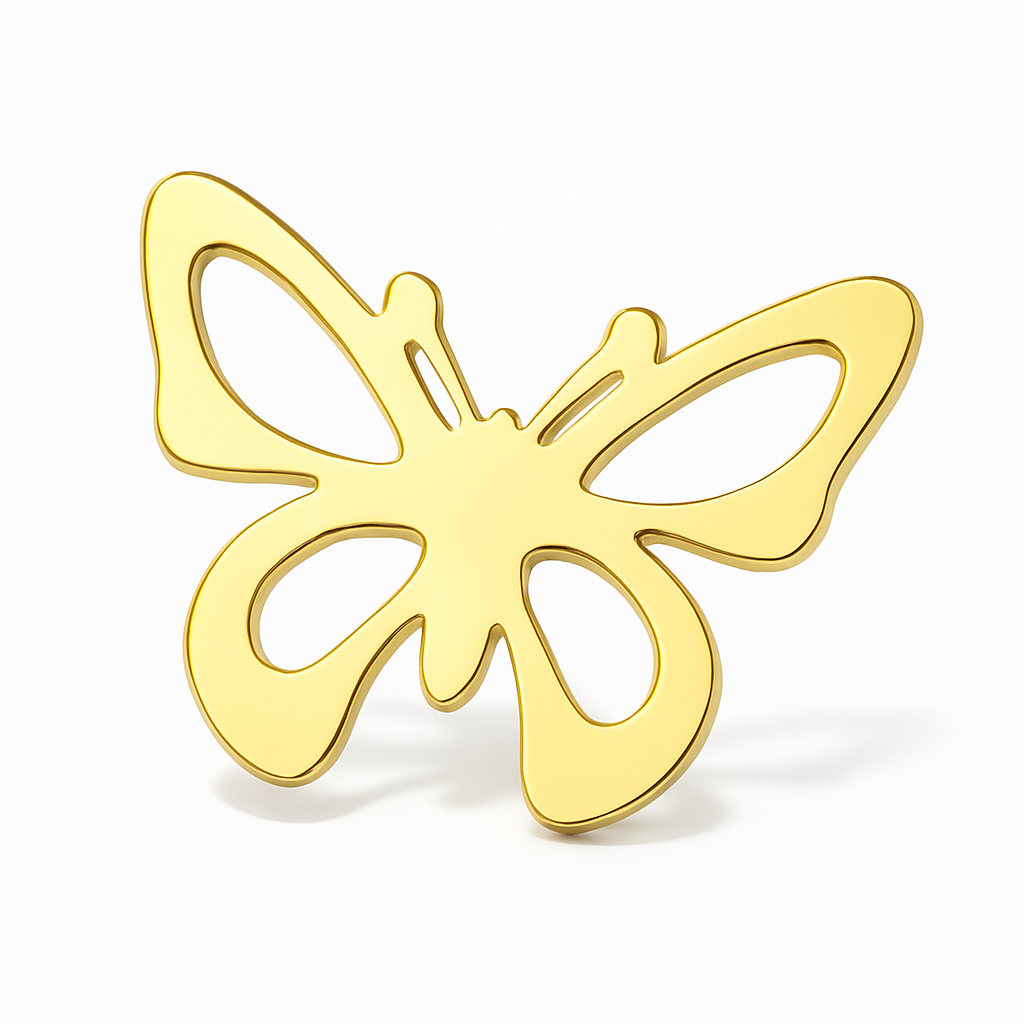 Broche papillon, alliage métallique