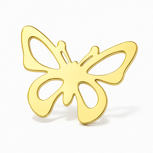 Broche papillon, alliage métallique