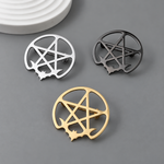 Broche pentacle chauve-souris - Vignette | Brochiva