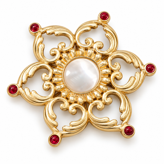 Broche perle royale