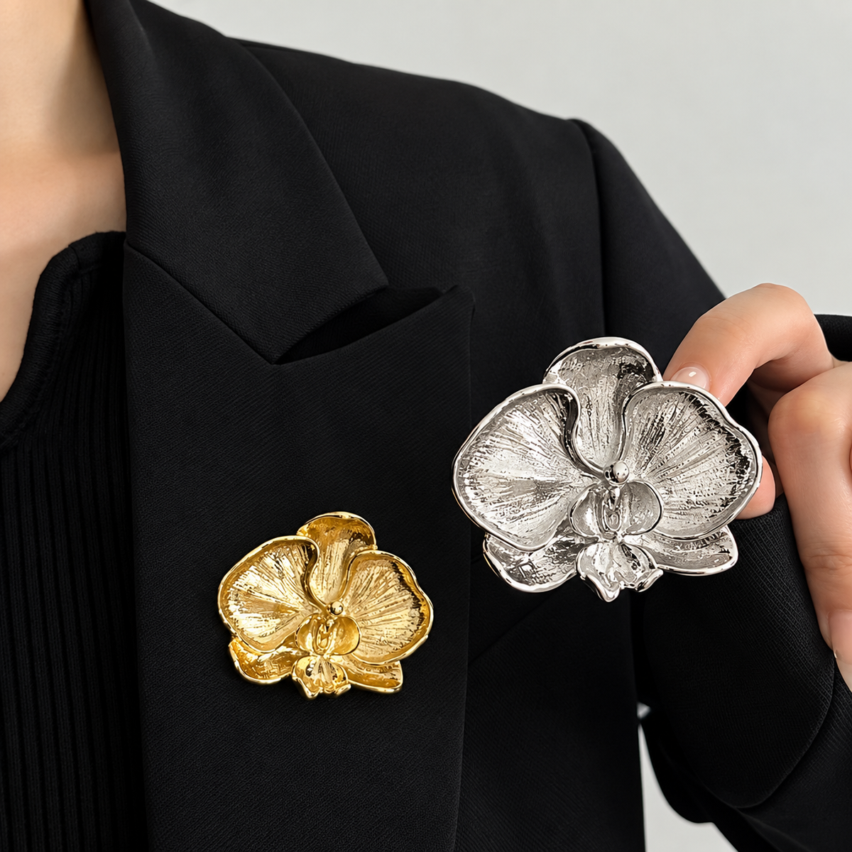 Broche phalaénopsis, vue complémentaire 2