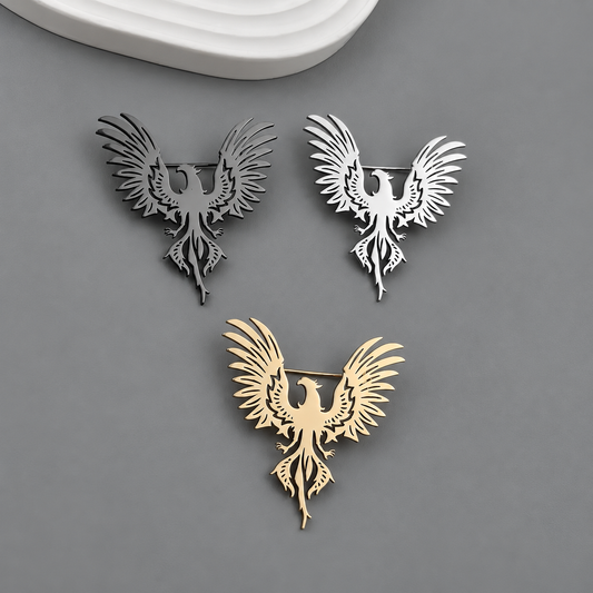 Broche phénix triomphant, vue complémentaire