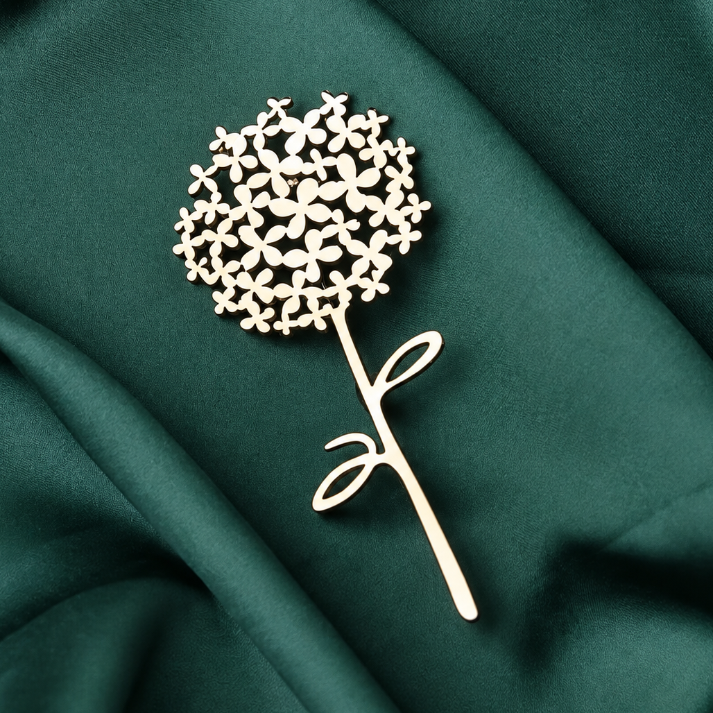 Broche pissenlit stellaire, vue complémentaire 3