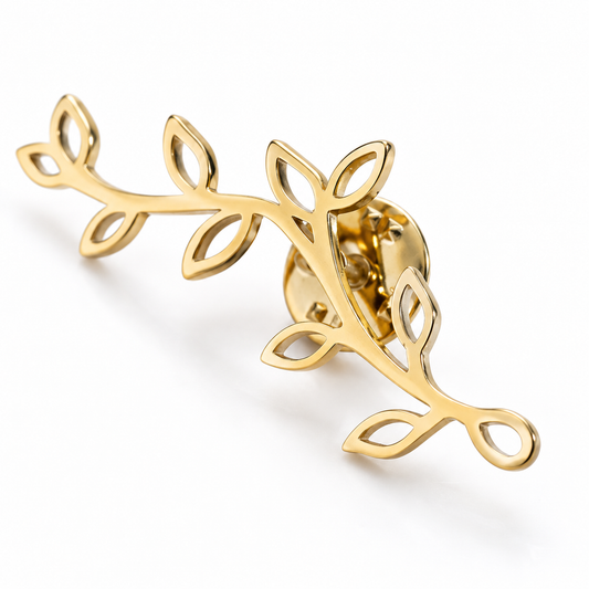 Broche rameau olivier, alliage métallique