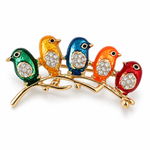 Broche ronde des oiseaux - Vignette | Brochiva