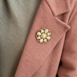 Broche rosace perlée - Vignette | Brochiva