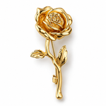Broche rose dorée - Vignette | Brochiva