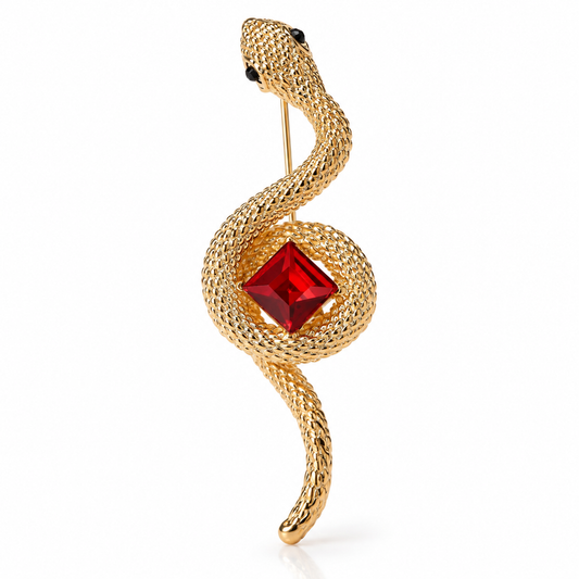 Broche serpent protecteur, alliage métallique