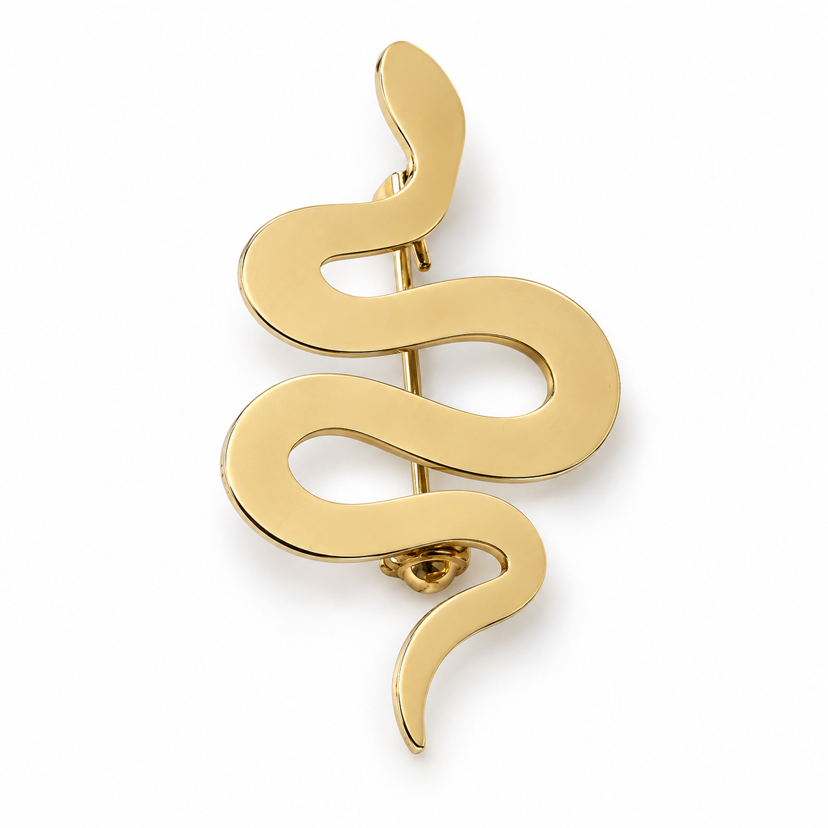 Broche serpent, acier inoxydable