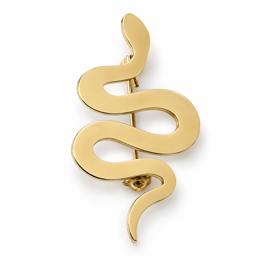 Broche serpent, acier inoxydable