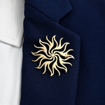 Broche soleil flamme - Vignette | Brochiva