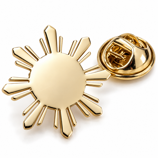 Broche soleil, acier inoxydable