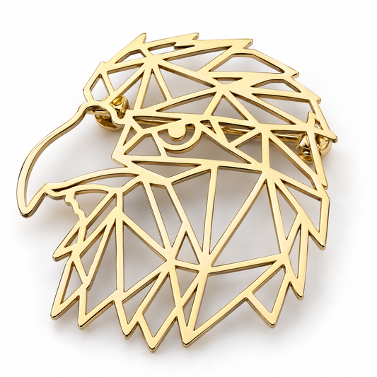 Broche tête d’aigle, acier inoxydable