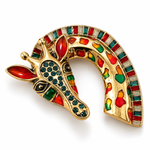 Broche tête de girafe - Vignette | Brochiva