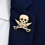 Broche tête de mort pirate - Vignette | Brochiva