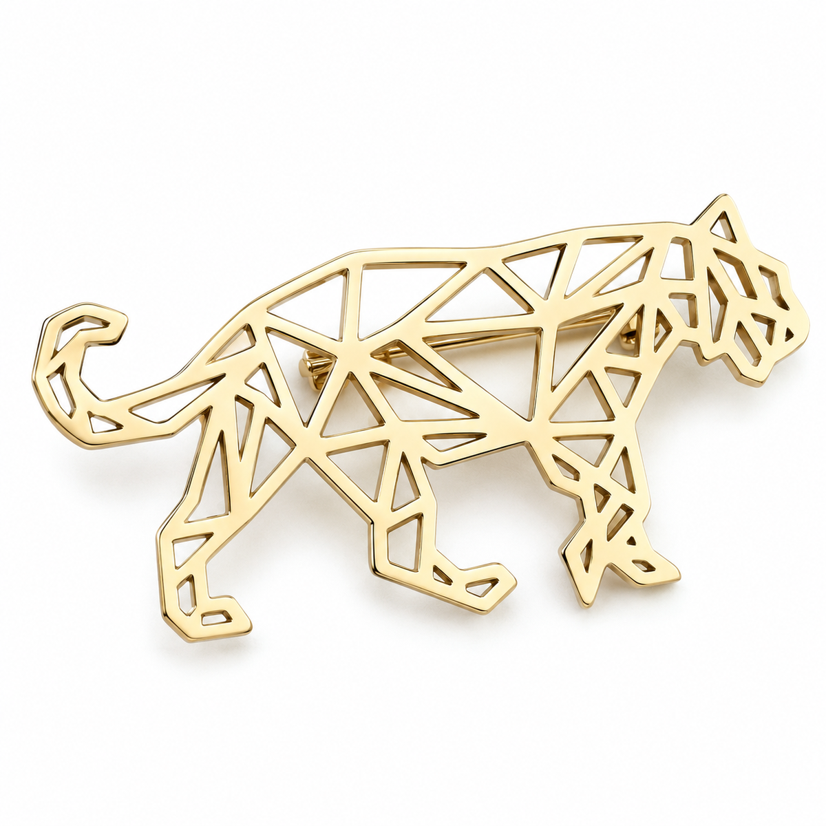 Broche tigre ajourée, acier inoxydable