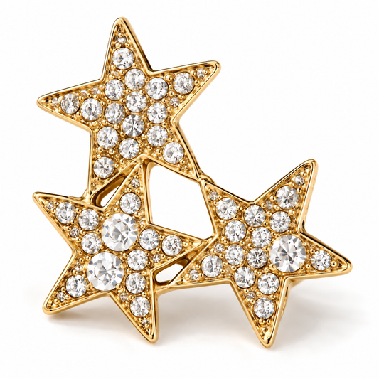 Broche trio étoilé