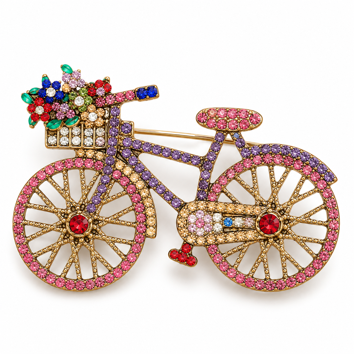 Broche vélo élégant, alliage métallique