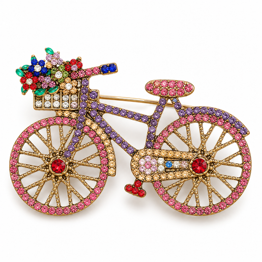 Broche vélo élégant, alliage métallique
